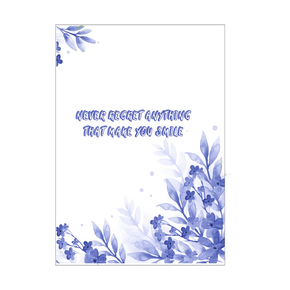 Caiet tip Bullet Journal "Never Regret"